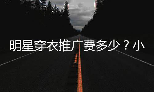 明星豆私推广广一赚7费多服推万小爱穿衣次可少